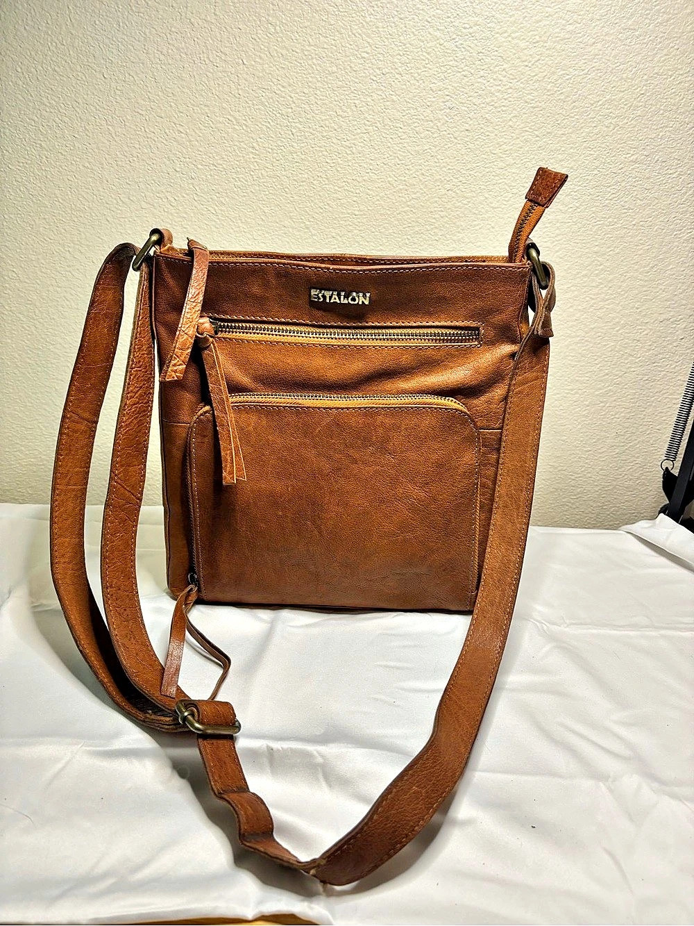 Estalon Leather Crossbody Bag
